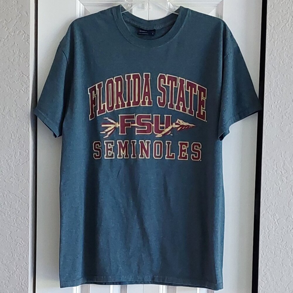 MV Sport FSU Seminoles Gray Short Sleeve T-Shirt Men's Size L